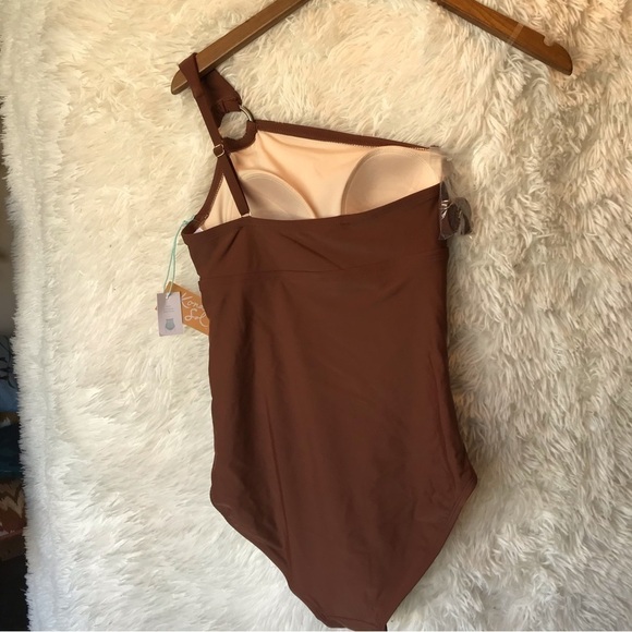 Kona Sol 1-Piece Swimsuit - Brown - NWT - S - Picture 2 of 10